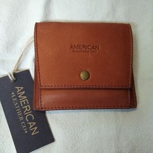 American Leather Brandy bifold wallet